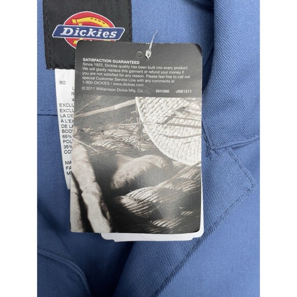 Dickies TALL Men’s Size M Long Sleeve Work Coverall Light Blue - Picture 6 of 12
